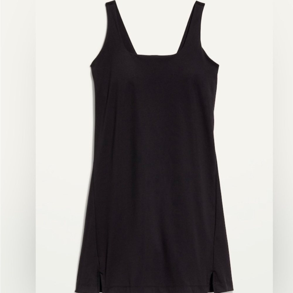 Old Navy Active PowerSoft Squareneck Black Exercise Dress - Picture 5 of 7
